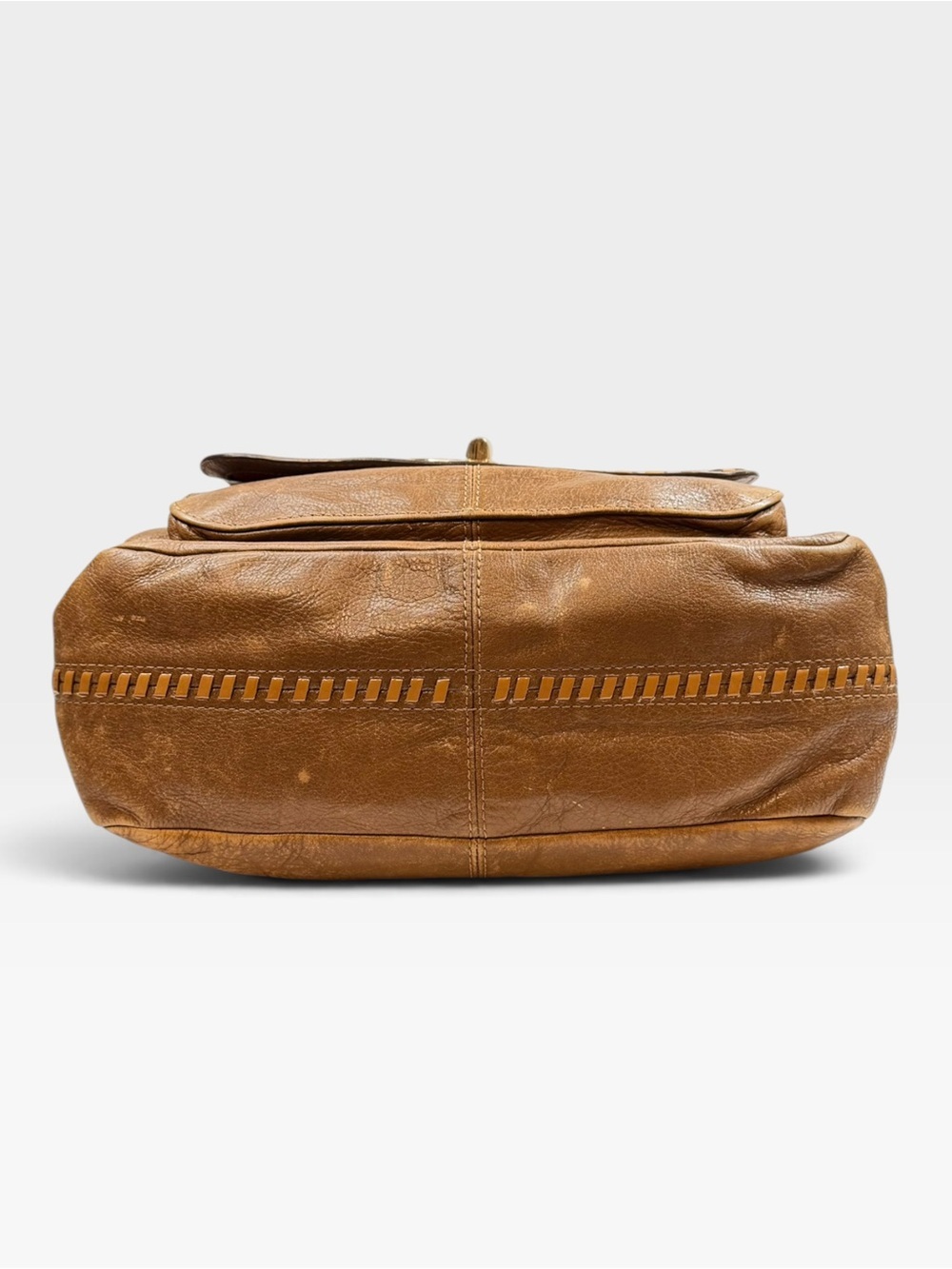 ๐ป Vintage Coach Whipstitch Turnlock Kisslock Slouchy Satchel โ RARE - Picture 14 of 15